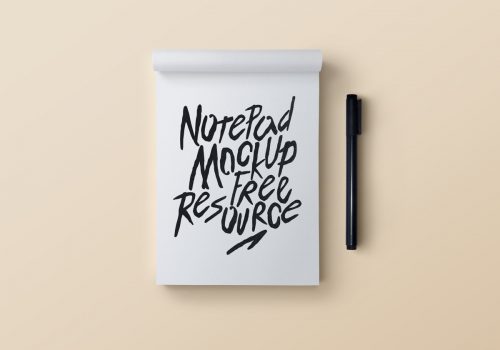 Clean And Simple Notepad And Pen